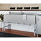 60 in. Three-Compartment Commercial Bar-Sink with 3 in. Backsplash, Dual Drainboards with Low Lead Faucet, NSF Certified in Stainless-Steel