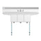 54 in. Three Compartment Stainless Steel Commercial Sink with Faucet and Drainboards, Bowl Size 10"x 10"x 14