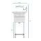 54 in. Three Compartment Stainless Steel Commercial Sink with Faucet and Drainboards, Bowl Size 10"x 10"x 14