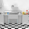 54 in. Three Compartment Stainless Steel Commercial Sink with Faucet and Drainboards, Bowl Size 10"x 10"x 14