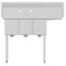 45 in. Three Compartment Stainless Steel Commercial Sink with Drainboard, Bowl Size 10"x 14"x 10