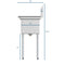 45 in. Three Compartment Stainless Steel Commercial Sink with Drainboard, Bowl Size 10"x 14"x 10