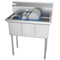 36 in. Three Compartment Stainless Steel Commercial Sink, Bowl Size 10" x 14" x 10"
