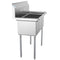 36 in. Three Compartment Stainless Steel Commercial Sink, Bowl Size 10" x 14" x 10