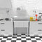 36 in. Three Compartment Stainless Steel Commercial Sink, Bowl Size 10" x 14" x 10