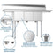 60 in. Three Compartment Stainless Steel Commercial Sink With Drainboards, Bowl Size 12"x 16"x 10