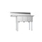 51 in. Three Compartment Stainless Steel Commercial Sink with Drainboard, Bowl Size 12"x 16"x 10
