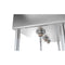 55 in. Three Compartment Stainless Steel Commercial Sink with Drainboard, Bowl Size 12"x 16"x 10