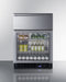 24" Wide Built-In Commercial Beverage Refrigerator With Top Drawer
