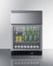 24" Wide Built-In Commercial Beverage Refrigerator With Top Drawer