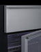 24" Wide Built-In Commercial Beverage Refrigerator With Top Drawer