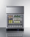 24" Wide Built-In Commercial Beverage Refrigerator With Top Drawer