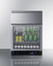 24" Wide Built-In Commercial Beverage Refrigerator With Top Drawer