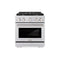 30 In. 4.2 Cu. Ft. Paramount Dual Fuel Range With 4 Burner Gas Cooktop And Electric Convection Oven In Stainless Steel