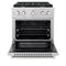 30 In. 4.2 Cu. Ft. Paramount Dual Fuel Range With 4 Burner Gas Cooktop And Electric Convection Oven In Stainless Steel