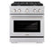 30 In. 4.2 Cu. Ft. Paramount Dual Fuel Range With 4 Burner Gas Cooktop And Electric Convection Oven In Stainless Steel