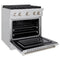 30 In. 4.2 Cu. Ft. Paramount Dual Fuel Range With 4 Burner Gas Cooktop And Electric Convection Oven In Stainless Steel