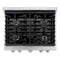 30 In. 4.2 Cu. Ft. Paramount Dual Fuel Range With 4 Burner Gas Cooktop And Electric Convection Oven In Stainless Steel