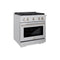 30 In. 4.2 Cu. Ft. Paramount Dual Fuel Range With 4 Burner Gas Cooktop And Electric Convection Oven In Stainless Steel