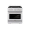 30 In. 4.2 Cu. Ft. Paramount Dual Fuel Range With 4 Burner Gas Cooktop And Electric Convection Oven In Stainless Steel