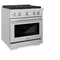 30 In. 4.2 Cu. Ft. Paramount Dual Fuel Range With 4 Burner Gas Cooktop And Electric Convection Oven In Stainless Steel