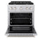 30 In. 4.2 Cu. Ft. Paramount Dual Fuel Range With 4 Burner Gas Cooktop And Electric Convection Oven In Stainless Steel