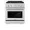 30 In. 4.2 Cu. Ft. Paramount Dual Fuel Range With 4 Burner Gas Cooktop And Electric Convection Oven In Stainless Steel