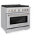 36 In. 5.2 Cu. Ft. Paramount Dual Fuel Range With 6 Burner Gas Cooktop And Electric Convection Oven In Stainless Steel