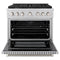 36 In. 5.2 Cu. Ft. Paramount Dual Fuel Range With 6 Burner Gas Cooktop And Electric Convection Oven In Stainless Steel