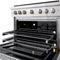 36 In. 5.2 Cu. Ft. Paramount Dual Fuel Range With 6 Burner Gas Cooktop And Electric Convection Oven In Stainless Steel