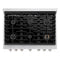 36 In. 5.2 Cu. Ft. Paramount Dual Fuel Range With 6 Burner Gas Cooktop And Electric Convection Oven In Stainless Steel