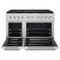 48 In. 6.7 Cu. Ft. Paramount Double Oven Dual Fuel Range With 8 Burner Gas Cooktop In Stainless Steel