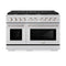 48 In. 6.7 Cu. Ft. Paramount Double Oven Dual Fuel Range With 8 Burner Gas Cooktop In Stainless Steel