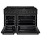 48 In. 6.7 Cu. Ft. Paramount Double Oven Dual Fuel Range In Black Stainless Steel With 8 Brass Burners