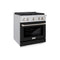 30 In. 4.2 Cu. Ft. Paramount Dual Fuel Range With 4 Burner Gas Cooktop And Electric Convection Oven In Stainless Steel With Black Matte Door