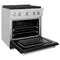 30 In. 4.2 Cu. Ft. Paramount Dual Fuel Range With 4 Burner Gas Cooktop And Electric Convection Oven In Stainless Steel With Black Matte Door