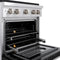30 In. 4.2 Cu. Ft. Paramount Dual Fuel Range With 4 Burner Gas Cooktop And Electric Convection Oven In Stainless Steel With Black Matte Door