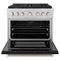 36 In. 5.2 Cu. Ft. Paramount Dual Fuel Range With 6 Burner Gas Cooktop And Electric Convection Oven In Stainless Steel With Black Matte Door