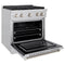 30 In. 4.2 Cu. Ft. Paramount Dual Fuel Range With Gas Cooktop And Electric Convection Oven In Stainless Steel With 4 Brass Burners