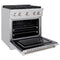 30 In. 4.2 Cu. Ft. Paramount Dual Fuel Range With Gas Cooktop And Electric Convection Oven In Stainless Steel With 4 Brass Burners