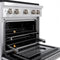 30 In. 4.2 Cu. Ft. Paramount Dual Fuel Range With Gas Cooktop And Electric Convection Oven In Stainless Steel With 4 Brass Burners