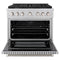 36 In. 5.2 Cu. Ft. Paramount Dual Fuel Range With Gas Cooktop And Electric Convection Oven In Stainless Steel With 6 Brass Burners