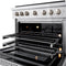 36 In. 5.2 Cu. Ft. Paramount Dual Fuel Range With Gas Cooktop And Electric Convection Oven In Stainless Steel With 6 Brass Burners