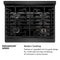 30 In. 4.2 Cu. Ft. Paramount Dual Fuel Range With 4 Burner Gas Cooktop And Electric Convection Oven In Black Satin Stainless Steel