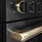 Designer Collection 36 In. 5.2 Cu. Ft. Paramount Dual Fuel Range With 6 Burner Gas Cooktop And Electric Convection Oven In Black Satin Stainless Steel With Matte Black And Champagne Bronze Accents