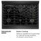 Designer Collection 36 In. 5.2 Cu. Ft. Paramount Dual Fuel Range With 6 Burner Gas Cooktop And Electric Convection Oven In Black Satin Stainless Steel With Matte Black And Champagne Bronze Accents