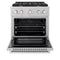30 In. 4.2 Cu. Ft. Paramount Dual Fuel Range With 4 Burner Gas Cooktop And Electric Convection Oven In Satin Stainless Steel