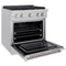 30 In. 4.2 Cu. Ft. Paramount Dual Fuel Range With 4 Burner Gas Cooktop And Electric Convection Oven In Satin Stainless Steel