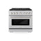36 In. 5.2 Cu. Ft. Paramount Dual Fuel Range With 6 Burner Gas Cooktop And Electric Convection Oven In Satin Stainless Steel