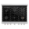 36 In. 5.2 Cu. Ft. Paramount Dual Fuel Range With 6 Burner Gas Cooktop And Electric Convection Oven In Satin Stainless Steel